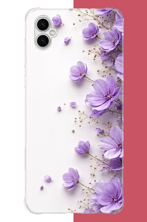 Samsung Galaxy A04 Uyumlu Lavanta Zarafeti Baskılı Silikon Kılıf