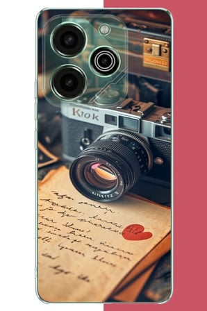 Tecno Pova 6 Pro Uyumlu paloroid kamera Baskılı Silikon Kılıf