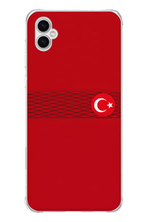Samsung Galaxy A04 Uyumlu Türk Milli Takım Izgara Desenli Forma Baskılı Silikon Kılıf