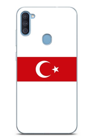 Samsung Galaxy A11-M11 Uyumlu Türk Milli Takım Beyaz Forma Baskılı Silikon Kılıf