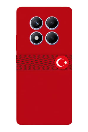 Redmi Note 14 PRO PLUS Uyumlu Türk Milli Takım Izgara Desenli Forma Baskılı Silikon Kılıf