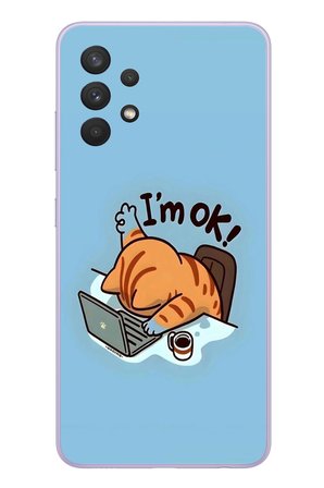 Samsung Galaxy A32 Uyumlu l'M Ok Baskılı Silikon Kılıf