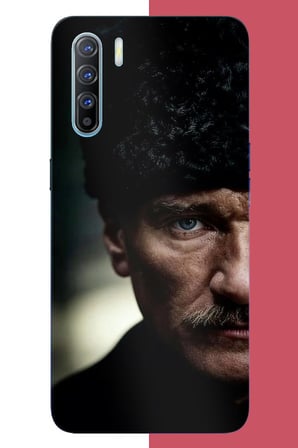 Oppo Reno 3-A91 Uyumlu Atatürk4 Baskılı Silikon Kılıf