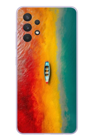 Samsung Galaxy A32 Uyumlu Rengarenk Tekne Baskılı Silikon Kılıf
