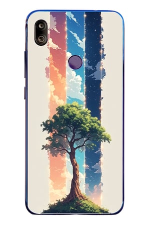 Redmi Note 7 Uyumlu Yalnız Ağaç Dört Mevsim Baskılı Silikon Kılıf