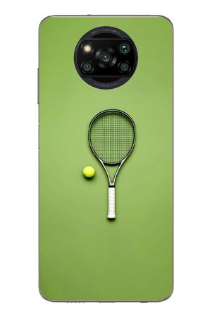 Poco X3 Uyumlu Tenis Raketi Baskılı Silikon Kılıf