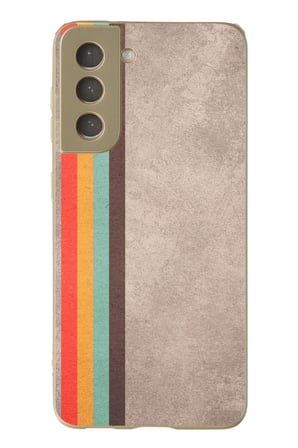 Samsung Galaxy S21 FE Uyumlu Retro Gökkuşağı Baskılı Silikon Kılıf