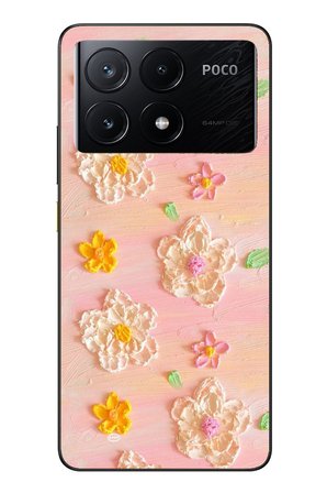 Poco X6 Pro Uyumlu Pastel Papatya Baskılı Silikon Kılıf