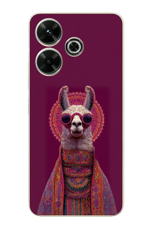 Redmi 13 Uyumlu Kozmik Lama Baskılı Silikon Kılıf