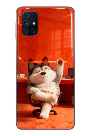 Samsung Galaxy M31s Uyumlu Keyifli Köpek Baskılı Silikon Kılıf