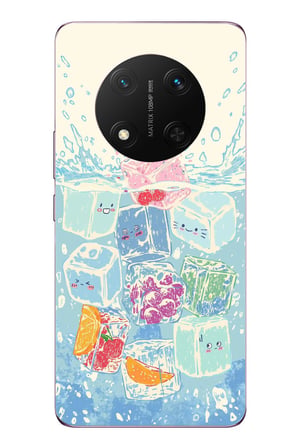 Honor Magic 7 Lite Uyumlu Kare Buzlar Baskılı Silikon Kılıf