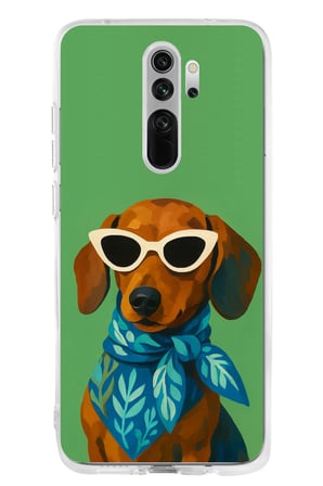Redmi Note 8 Uyumlu Cool Dachshund Köpek Baskılı Silikon Kılıf
