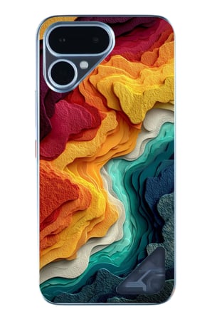 Tecno Pova Curve 2 Uyumlu Renk Dalgaları Baskılı Silikon Kılıf