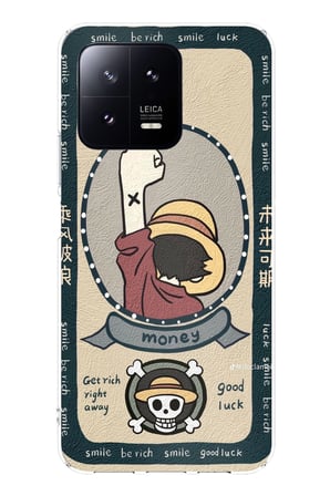 Xiaomi Mi 13 Uyumlu One Piece Dolar Baskılı Silikon Kılıf