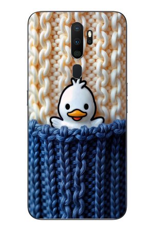 Oppo A5 2020 Uyumlu Gülen Ördek Yavrusu Baskılı Silikon Kılıf