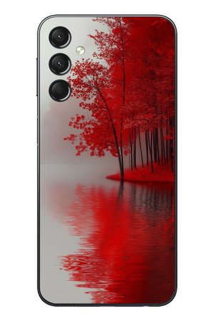 Samsung Galaxy A24 Uyumlu Sonbahar Gölü Baskılı Silikon Kılıf