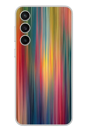 Samsung Galaxy S23 Fe Uyumlu Gökkuşağı Karışımı Baskılı Silikon Kılıf