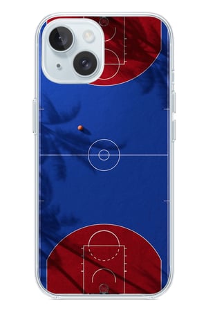 İphone 15 Uyumlu Basketbol Sahası Baskılı Silikon Kılıf