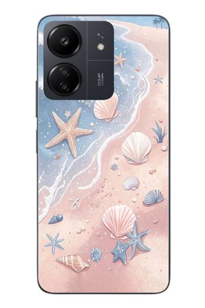 Redmi 13C Uyumlu Deniz Yıldızı Kumsalı Baskılı Silikon Kılıf