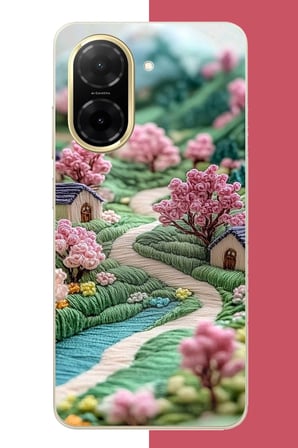 Redmi A5 Uyumlu nakışlı köy Baskılı Silikon Kılıf