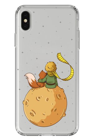 iPhone X-XS Uyumlu Küçük Prens Gezegen Boa Tasarımlı Baskılı Silikon Kılıf