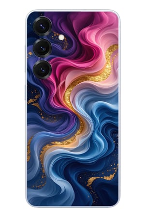 Samsung Galaxy S25 Uyumlu Renk Katranı Baskılı Silikon Kılıf