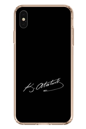 iPhone XS MAX Uyumlu Atanın İzi İmza Baskılı Silikon Kılıf