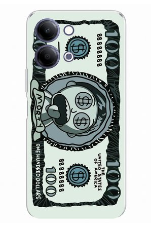 Vivo Y11D / Y05 4G Uyumlu Morty Dolar Baskılı Silikon Kılıf