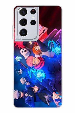 Samsung Galaxy S21 ULTRA Uyumlu Jujutsu Kaisen Baskılı Silikon Kılıf