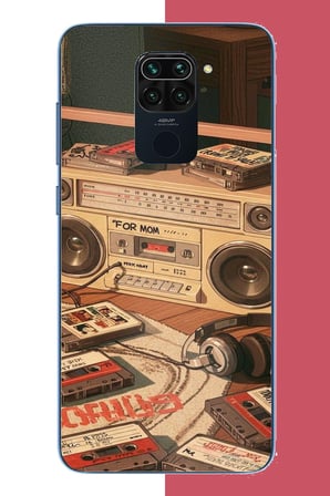 Redmi Note 9 Uyumlu 90'lar kaset2 Baskılı Silikon Kılıf