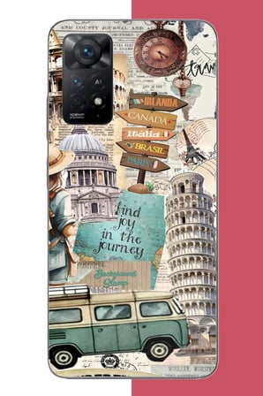 Redmi Note 11E Uyumlu Travel2 Baskılı Silikon Kılıf