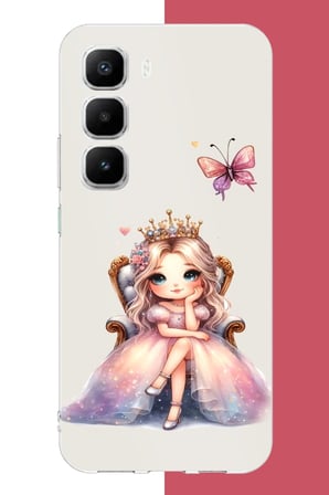Infinix Hot 60 PRO PLUS Uyumlu minik prenses Baskılı Silikon Kılıf