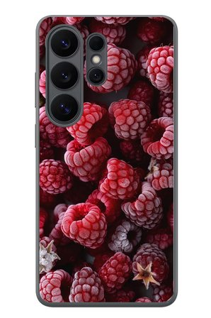 Samsung Galaxy S26 Ultra Uyumlu Ahududu Frambuaz Baskılı Silikon Kılıf