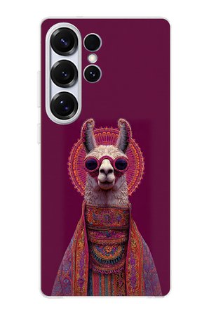 Samsung Galaxy S25 ULTRA Uyumlu Kozmik Lama Baskılı Silikon Kılıf