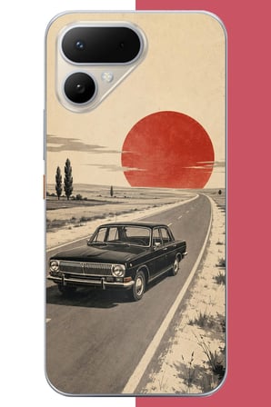 Tecno Pova Curve 2 Uyumlu Kızıl Güneşe Doğru Baskılı Silikon Kılıf