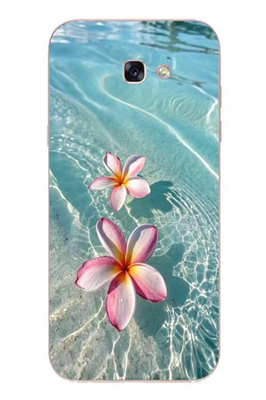 Samsung Galaxy A7 (2017) Uyumlu Denizde Çiçekler Baskılı Silikon Kılıf