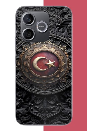Honor 600 Uyumlu Türk Rozet Baskılı Silikon Kılıf