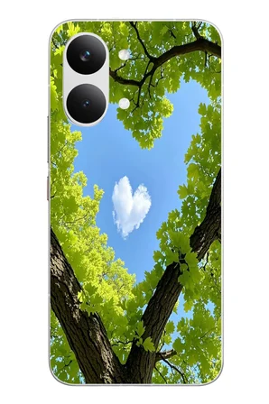 POCO X8 Pro Max Uyumlu Kalpli Ağaç Baskılı Silikon Kılıf