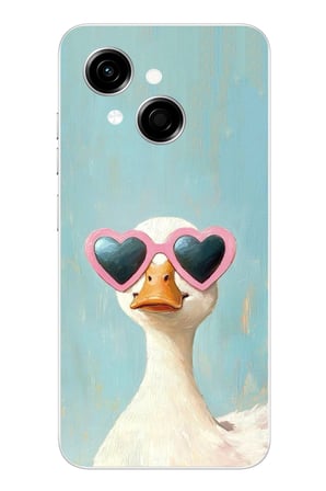 Tecno Spark GO 1 Uyumlu Yağlı Boya Pop-Art Ördek Baskılı Silikon Kılıf