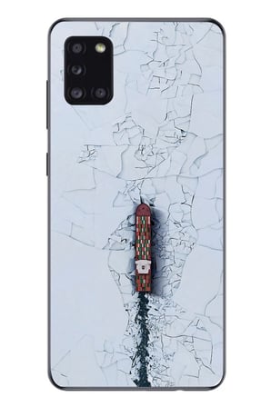 Samsung Galaxy A31 Uyumlu Yük Gemisi Baskılı Silikon Kılıf