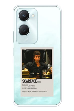 Vivo Y18 Uyumlu Scarface Mini Poster Tasarımlı Baskılı Silikon Kılıf