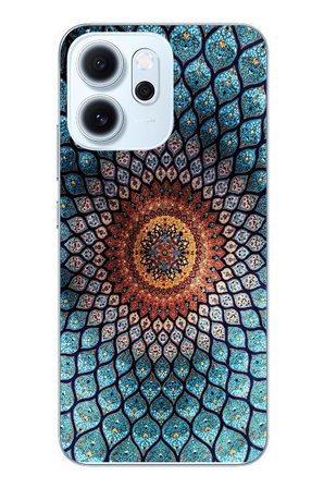 Oppo Reno 14F Uyumlu İran Dokuması Baskılı Silikon Kılıf