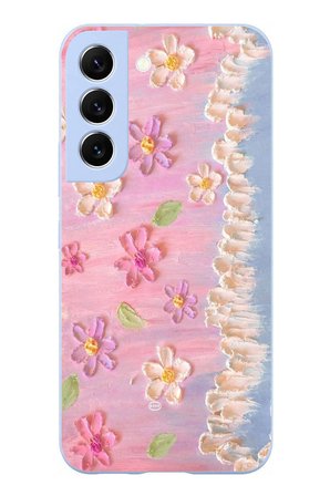 Samsung Galaxy S22 Uyumlu Çiçek Dalgaları Baskılı Silikon Kılıf
