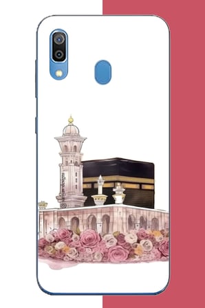 Samsung Galaxy A20-A30 Uyumlu çiçekli kabe.jpeg Baskılı Silikon Kılıf