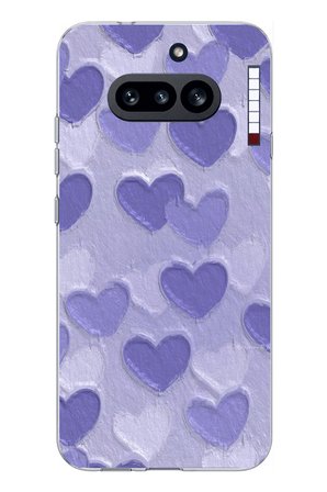 Nothing Phone (4A) Uyumlu Mor Kalpler Tasarımlı Baskılı Silikon Kılıf