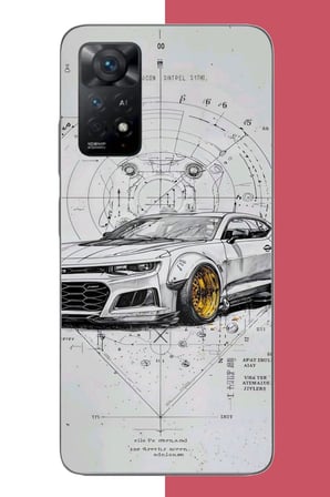 Redmi Note 11E Uyumlu camaro Baskılı Silikon Kılıf