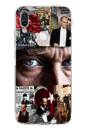 Redmi Note 7-7 PRO Uyumlu Atatürk İstiklal Panoraması Baskılı Silikon Kılıf