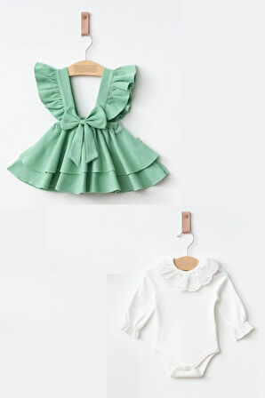 Kız Bebek Luana Waffle Jile Elbise