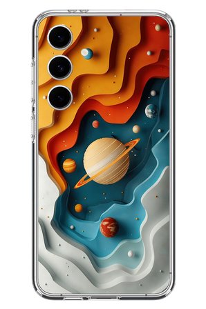 Samsung Galaxy S24 FE Uyumlu Uzay Renk Paleti Baskılı Silikon Kılıf