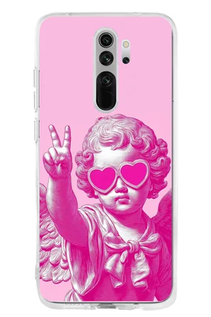 Redmi Note 8 Uyumlu Neon Gözlüklü Modern Eros Baskılı Silikon Kılıf